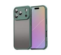 ESHUYI Funda Mate para iPhone 17 Pro, [Protección contra Caídas Grado Militar] Carcasa Trasera Translúcida Esmerilada, Antihuellas - Verde