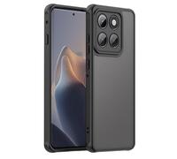 ESHUYI Funda Mate para Motorola Edge 60 Pro, [Protección contra Caídas Grado Militar] Carcasa Trasera Translúcida Esmerilada, Antihuellas - Negro