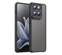 ESHUYI Funda Mate para Motorola Edge 70, [Protección contra Caídas Grado Militar] Carcasa Trasera Translúcida Esmerilada, Antihuellas - Negro