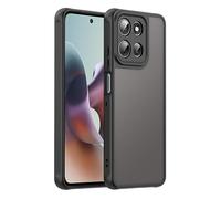 ESHUYI Funda Mate para Motorola Moto G56 5G, [Protección contra Caídas Grado Militar] Carcasa Trasera Translúcida Esmerilada, Antihuellas - Negro