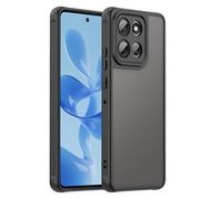 ESHUYI Funda Mate para Motorola Moto G86 5G, [Protección contra Caídas Grado Militar] Carcasa Trasera Translúcida Esmerilada, Antihuellas - Negro