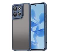 ESHUYI Funda Mate para Motorola Moto G86 5G, [Protección contra Caídas Grado Militar] Carcasa Trasera Translúcida Esmerilada, Antihuellas - Azul