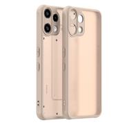 ESHUYI Funda Mate para Nothing Phone (3a) Lite, [Protección contra Caídas Grado Militar] Carcasa Trasera Translúcida Esmerilada, Antihuellas - Oro
