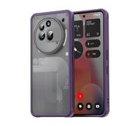 ESHUYI Funda Mate para Nothing Phone (3a) Pro, [Protección contra Caídas Grado Militar] Carcasa Trasera Translúcida Esmerilada, Antihuellas - Morado