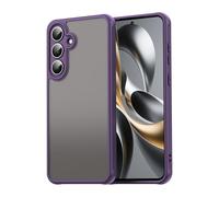 ESHUYI Funda Mate para Samsung Galaxy S25 FE, [Protección contra Caídas Grado Militar] Carcasa Trasera Translúcida Esmerilada, Antihuellas - Morado