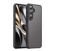 ESHUYI Funda Mate para Samsung Galaxy S25 FE, [Protección contra Caídas Grado Militar] Carcasa Trasera Translúcida Esmerilada, Antihuellas - Negro