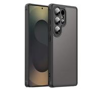 ESHUYI Funda Mate para Samsung Galaxy S25 Ultra, [Protección contra Caídas Grado Militar] Carcasa Trasera Translúcida Esmerilada, Antihuellas - Negro