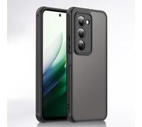 ESHUYI Funda Mate para Xiaomi Redmi 15 (4G/5G) 171mm, [Protección contra Caídas Grado Militar] Carcasa Trasera Translúcida Esmerilada, Antihuellas - Negro