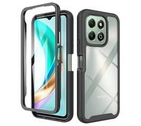 ESHUYI® Funda para Honor X6b/Honor X6a/Honor X5b/Honor X5b Plus [Protección Completa Anti-caída de 360°] Carcasa Transparente de Grado Militar con Protector de Pantalla Incorporada, Negro