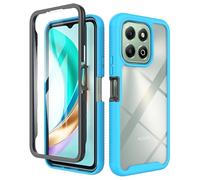 ESHUYI® Funda para Honor X6b/Honor X6a/Honor X5b/Honor X5b Plus [Protección Completa Anti-caída de 360°] Carcasa Transparente de Grado Militar con Protector de Pantalla Incorporada, Azul Claro