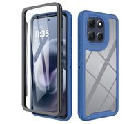 ESHUYI Funda para Motorola Moto G86 [Protección Completa Anti-caída de 360°] Carcasa Transparente de Grado Militar con Protector de Pantalla Incorporada, Azul Oscuro