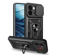 ESHUYI Funda para OnePlus 13T/OnePlus 13s con Protección de Cámara Cubierta y Soporte de Anillo [Compatible con Soporte Magnético para Coche] Carcasa Grado Militar Anti-caída, Negro