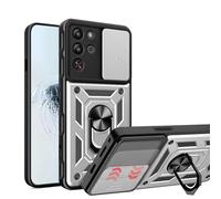ESHUYI® Funda para Red Magic 10 Pro/10 Pro+ con Protección de Cámara Cubierta y Soporte de Anillo [Compatible con Soporte Magnético para Coche] Carcasa Grado Militar Anti-caída, Plata