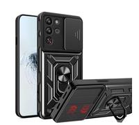 ESHUYI® Funda para Red Magic 10 Pro/10 Pro+ con Protección de Cámara Cubierta y Soporte de Anillo [Compatible con Soporte Magnético para Coche] Carcasa Grado Militar Anti-caída, Negro