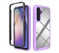 ESHUYI® Funda para Samsung Galaxy A56 5G/Galaxy A36 5G [Protección Completa Anti-caída de 360°] Carcasa Transparente de Grado Militar con Protector de Pantalla Incorporada, Púrpura Claro