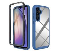 ESHUYI® Funda para Samsung Galaxy A56 5G/Galaxy A36 5G [Protección Completa Anti-caída de 360°] Carcasa Transparente de Grado Militar con Protector de Pantalla Incorporada, Azul Oscuro