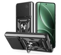 ESHUYI Funda para Vivo X200 FE con Protección de Cámara Cubierta y Soporte de Anillo [Compatible con Soporte Magnético para Coche] Carcasa Grado Militar Anti-caída, Negro