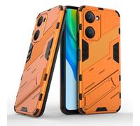 ESHUYI Funda para vivo Y03 4G/vivo Y18 4G/vivo Y28s 5G Compatible con Soporte Magnético para Coche [Grado Militar Anti-caída Protección] Carcasa Parachoque PC + TPU con Soporte Invisible, Naranja