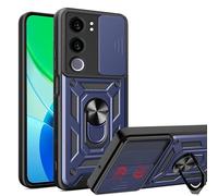 ESHUYI® Funda para Vivo Y19s 4G con Protección de Cámara Cubierta y Soporte de Anillo [Compatible con Soporte Magnético para Coche] Carcasa Grado Militar Anti-caída, Azul