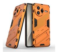ESHUYI Funda para Xiaomi Poco F7 Ultra Compatible con Soporte Magnético para Coche [Grado Militar Anti-caída Protección] Carcasa Parachoque PC + TPU con Soporte Invisible, Naranja