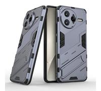 ESHUYI Funda para Xiaomi Poco F7 Ultra Compatible con Soporte Magnético para Coche [Grado Militar Anti-caída Protección] Carcasa Parachoque PC + TPU con Soporte Invisible, Gris