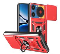 ESHUYI® Funda para ZTE Nubia Music con Protección de Cámara Cubierta y Soporte de Anillo [Compatible con Soporte Magnético para Coche] Carcasa Grado Militar Anti-caída, Rojo