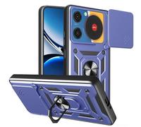 ESHUYI® Funda para ZTE Nubia Music con Protección de Cámara Cubierta y Soporte de Anillo [Compatible con Soporte Magnético para Coche] Carcasa Grado Militar Anti-caída, Azul