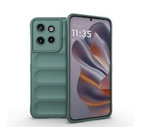 ESHUYI® Funda Silicona Líquida para Motorola Edge 50 Neo 5G/ ThinkPhone 25 con Protección Antigérmenes, Carcasa Antichoque de Grado Militar con Revestimiento de Microfibra Suave, Verde