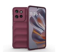 ESHUYI® Funda Silicona Líquida para Motorola Edge 50 Neo 5G/ ThinkPhone 25 con Protección Antigérmenes, Carcasa Antichoque de Grado Militar con Revestimiento de Microfibra Suave, Morado Oscuro
