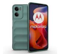 ESHUYI® Funda Silicona Líquida para Motorola Moto E15 4G/Moto G05 4G con Protección Antigérmenes, Carcasa Antichoque de Grado Militar con Revestimiento de Microfibra Suave, Verde