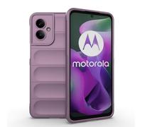 ESHUYI® Funda Silicona Líquida para Motorola Moto G55 5G con Protección Antigérmenes, Carcasa Antichoque de Grado Militar con Revestimiento de Microfibra Suave, Púrpura Claro