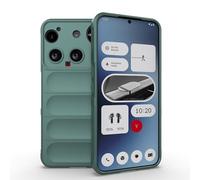 ESHUYI Funda Silicona Líquida para Nothing Phone (3) con Protección Antigérmenes, Carcasa Antichoque de Grado Militar con Revestimiento de Microfibra Suave, Verde