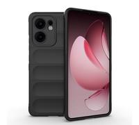 ESHUYI® Funda Silicona Líquida para OPPO Reno13 F(4G/5G)/Reno13 FS con Protección Antigérmenes, Carcasa Antichoque de Grado Militar con Revestimiento de Microfibra Suave, Negro