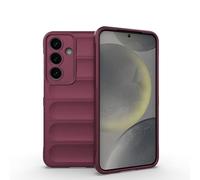 ESHUYI® Funda Silicona Líquida para Samsung Galaxy S25 con Protección Antigérmenes, Carcasa Antichoque de Grado Militar con Revestimiento de Microfibra Suave, Morado Oscuro