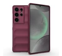 ESHUYI® Funda Silicona Líquida para Samsung Galaxy S25 Ultra con Protección Antigérmenes, Carcasa Antichoque de Grado Militar con Revestimiento de Microfibra Suave, Morado Oscuro