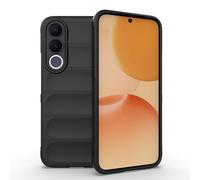 ESHUYI Funda Silicona Líquida para Vivo V70 FE con Protección Antigérmenes, Carcasa Antichoque de Grado Militar con Revestimiento de Microfibra Suave, Negro