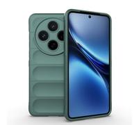 ESHUYI® Funda Silicona Líquida para Vivo X200 con Protección Antigérmenes, Carcasa Antichoque de Grado Militar con Revestimiento de Microfibra Suave, Verde