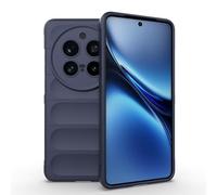 ESHUYI® Funda Silicona Líquida para Vivo X200 Pro con Protección Antigérmenes, Carcasa Antichoque de Grado Militar con Revestimiento de Microfibra Suave, Azul Oscuro