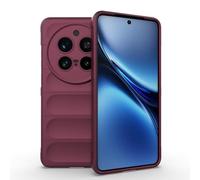 ESHUYI® Funda Silicona Líquida para Vivo X200 Pro con Protección Antigérmenes, Carcasa Antichoque de Grado Militar con Revestimiento de Microfibra Suave, Morado Oscuro