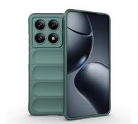 ESHUYI® Funda Silicona Líquida para Xiaomi 14T Pro 5G con Protección Antigérmenes, Carcasa Antichoque de Grado Militar con Revestimiento de Microfibra Suave, Verde