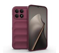 ESHUYI Funda Silicona Líquida para Xiaomi Poco F8 Pro con Protección Antigérmenes, Carcasa Antichoque de Grado Militar con Revestimiento de Microfibra Suave, Morado Oscuro