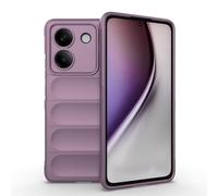 ESHUYI Funda Silicona Líquida para Xiaomi Poco M7 Pro 5G con Protección Antigérmenes, Carcasa Antichoque de Grado Militar con Revestimiento de Microfibra Suave, Púrpura Claro