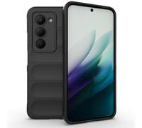 ESHUYI Funda Silicona Líquida para Xiaomi Redmi 15 (4G/5G) 171mm con Protección Antigérmenes, Carcasa Antichoque de Grado Militar con Revestimiento de Microfibra Suave, Negro