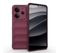 ESHUYI Funda Silicona Líquida para Xiaomi Redmi Note 14 4G con Protección Antigérmenes, Carcasa Antichoque de Grado Militar con Revestimiento de Microfibra Suave, Morado Oscuro