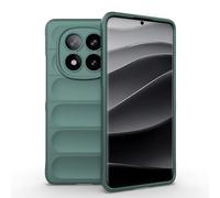 ESHUYI® Funda Silicona Líquida para Xiaomi Redmi Note 14 Pro Plus(Pro+) 5G con Protección Antigérmenes, Carcasa Antichoque de Grado Militar con Revestimiento de Microfibra Suave, Verde