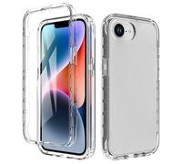 ESHUYI® Funda Transparente para iPhone 16e con Protector de Pantalla, Carcasa de Silicona con PC Bumper, Protector Antigolpes de 360 Grados, Transparente