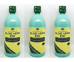 ESI AlOE Vera 1000 ml jugo puro fresco 100% máxima fuerza - 3 paquetes