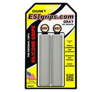 ESI Puños de manillar de silicona Chunky gris 130 mm