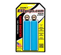ESI CHUNKY Silicona Puños de Manillar Aqua 130mm Montaña Hybrid Barra Plana Road