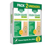 ESI Colon Cleanse Lax Forte - Cáscara Sagrada, Sen y Malva - Pack 2 | Complemento alimenticio con extractos naturales de plantas para el tránsito intestinal. Pack de 2 envases.